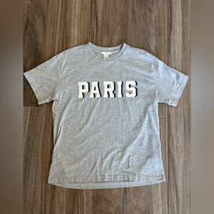 H&M Heather Gray “Paris” T-Shirt. Women’s size Medium